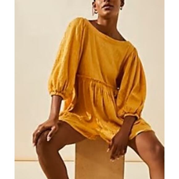 Free People Pants - Free People Beach Beyond Obsessed Yellow Romper Size Large EUC